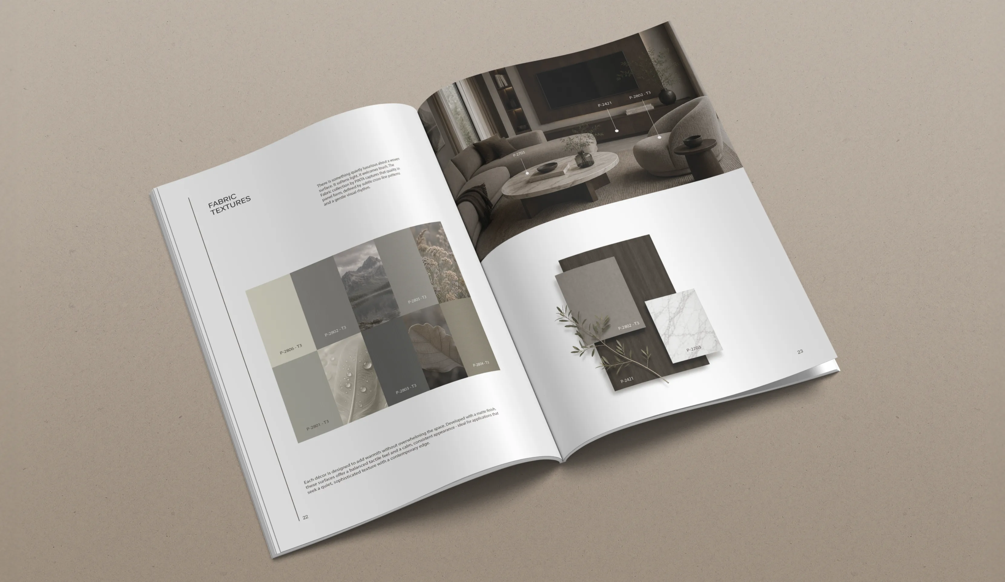 Product catalogue brochure spread preview