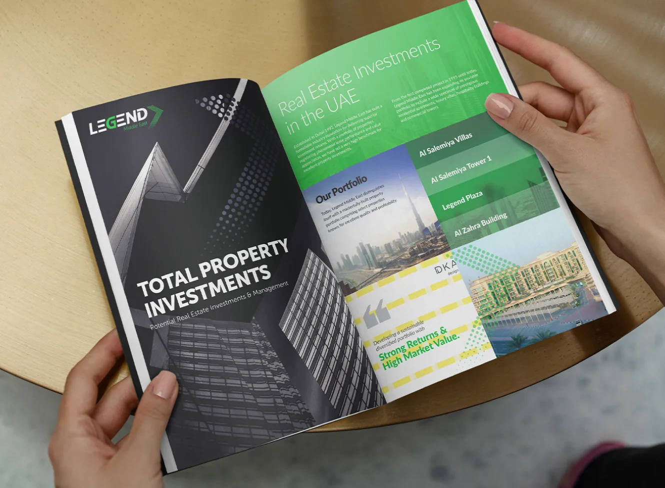 Sales kit brochure spread preview
